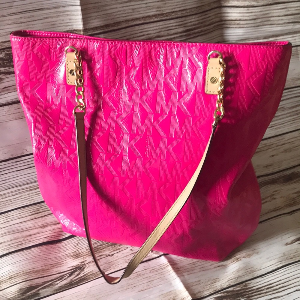 Michael Kors HOT Pink Fuschia Tote Genuine